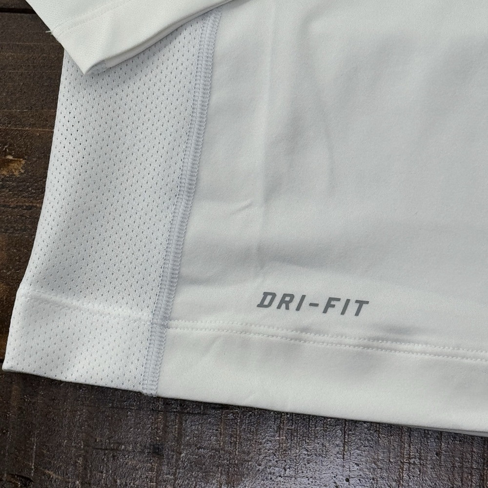Nike Golf Tour Performance Dri Fit Shirt Mens S Mock Neck White Long Sleeve - Picture 12 of 16